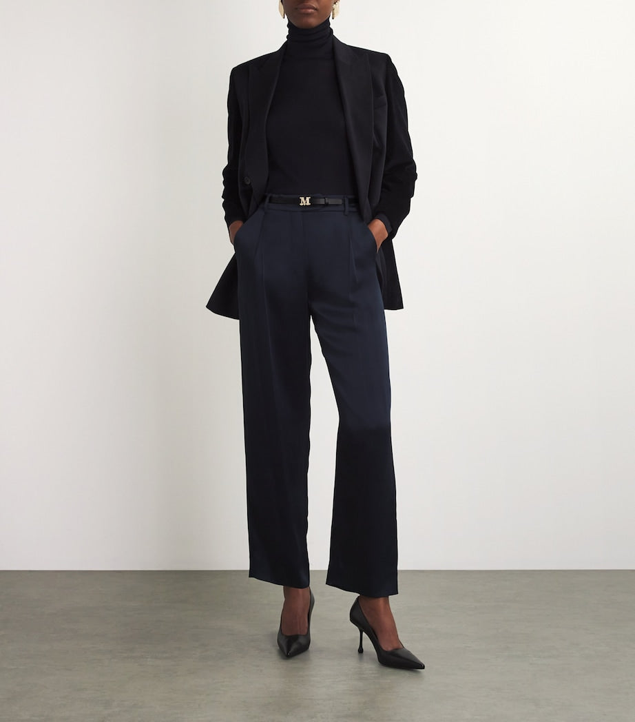 Black Leather Monogram Belt