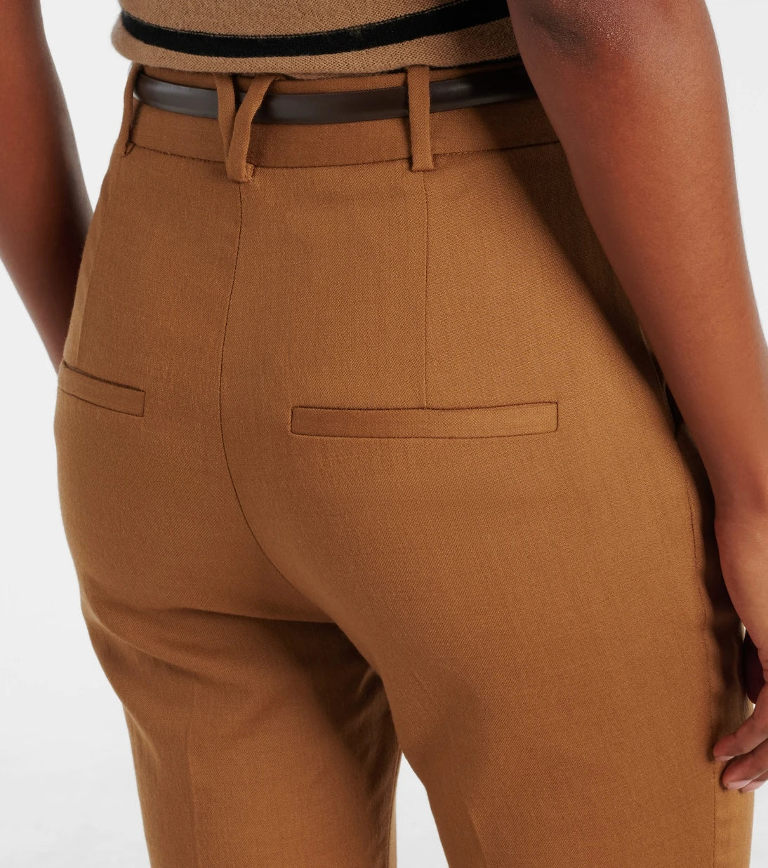 Veronica Beard - Gracie belted wool flared pants