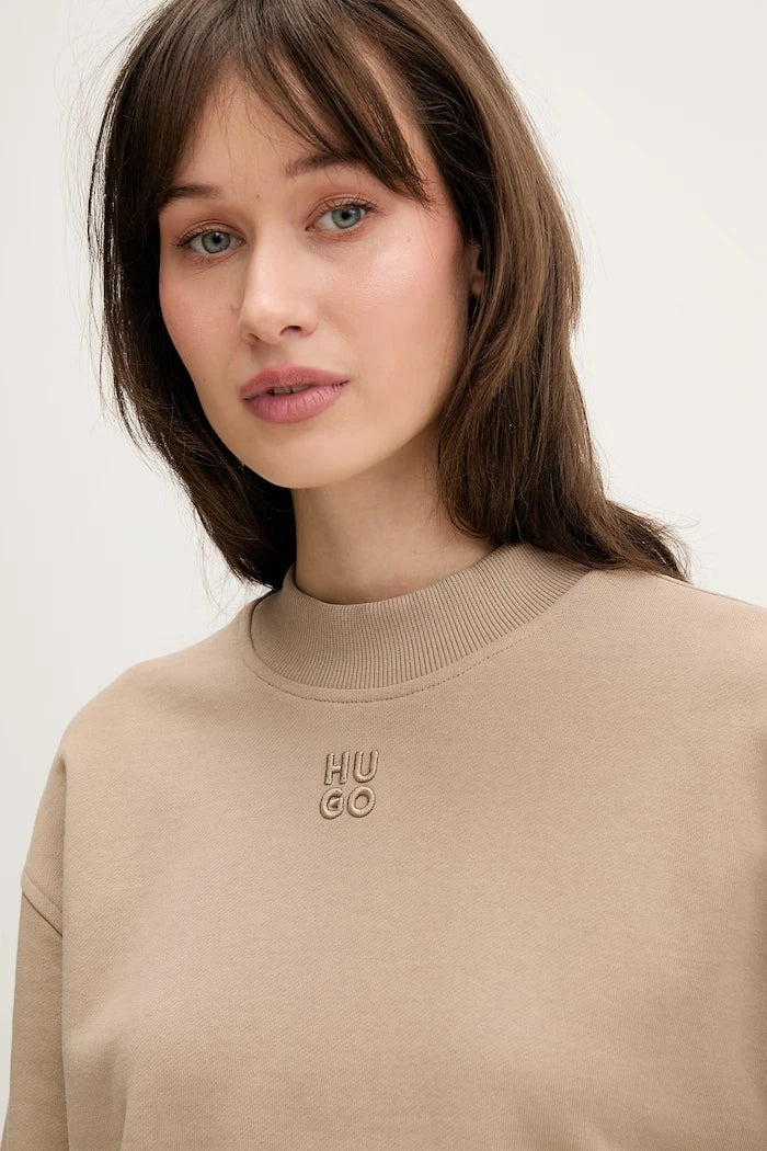 HUGO Kadın Pamuklu Kapüşonlu Sweatshirt Daxandria