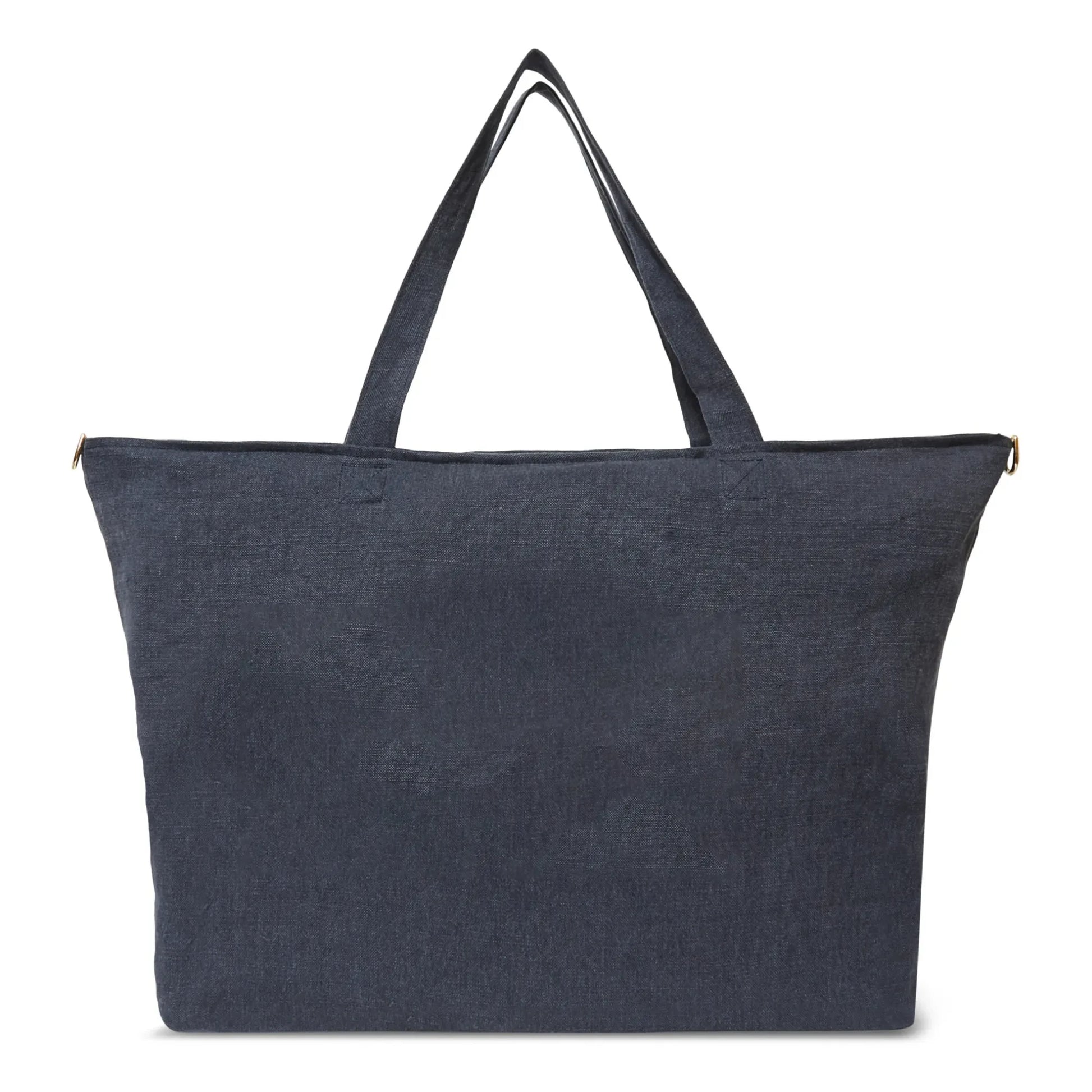 Adorna - Caroline Linen Weekend Bag | Navy blue