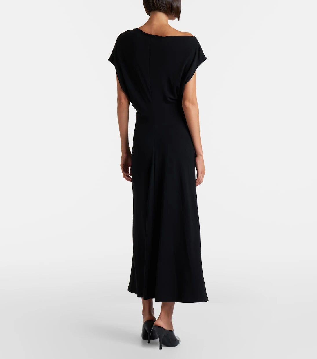 Vince - Draped one-shoulder midi dress