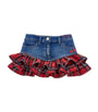 Denim Tartan-Ruffle Mini Skirt (3-36 Months) BLU STONE DENIM