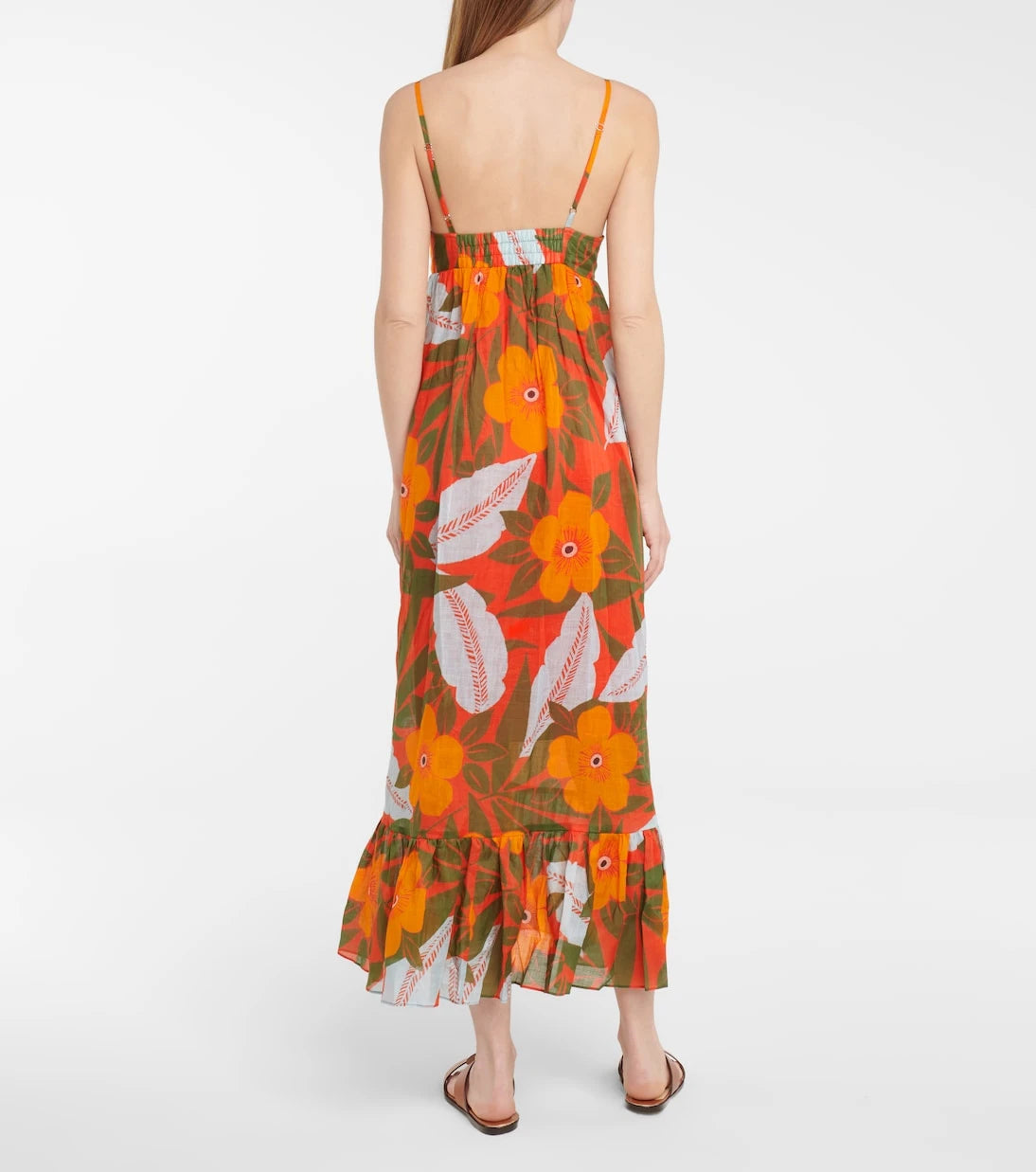 Lee Mathews - Oleander floral ramie maxi dress
