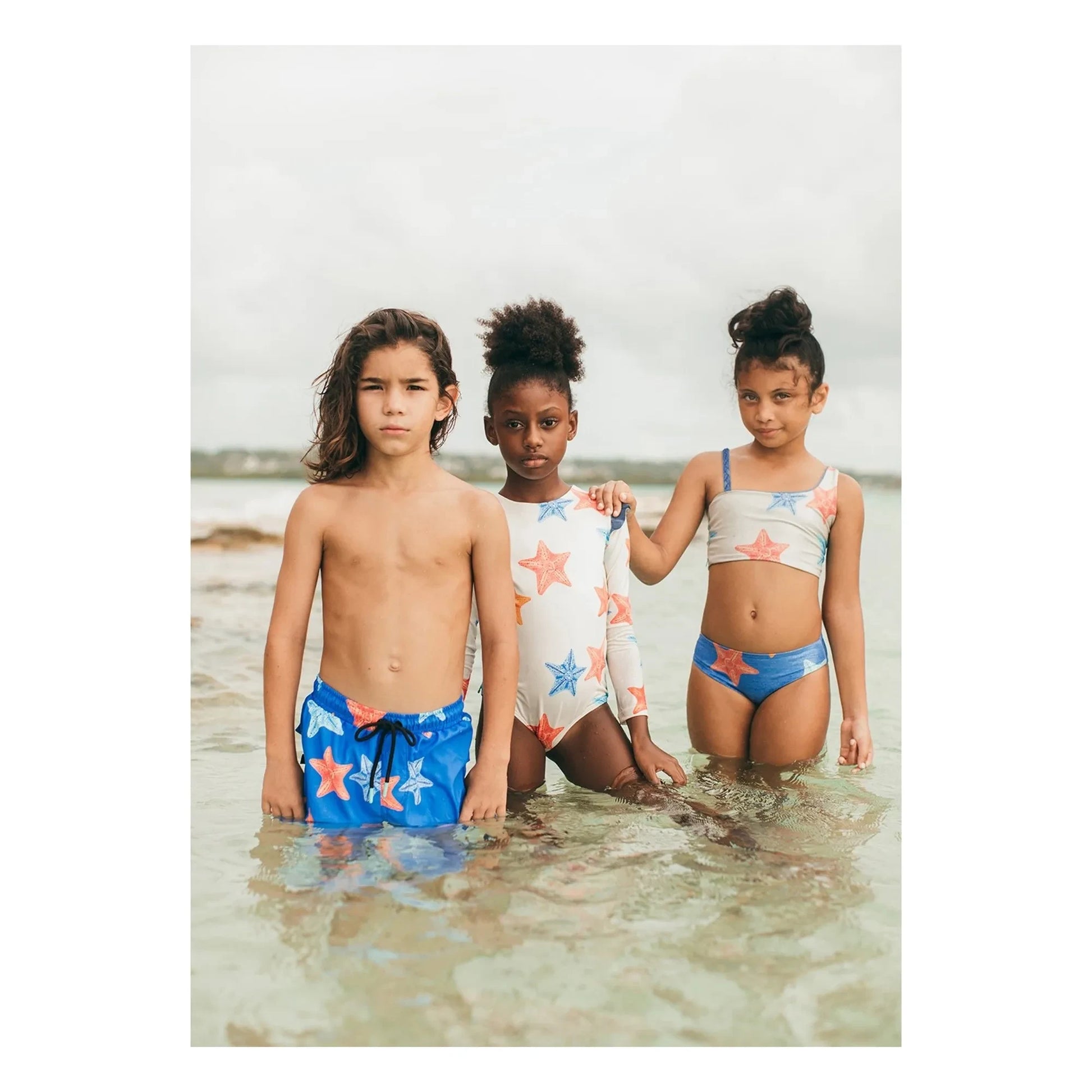 Pepita & Me - Marea Etoiles Asymmetrical Swimsuit | Blue