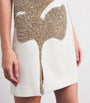 Costarellos Ivory Appliqué-Detail Strapless Kassia Mini Dress