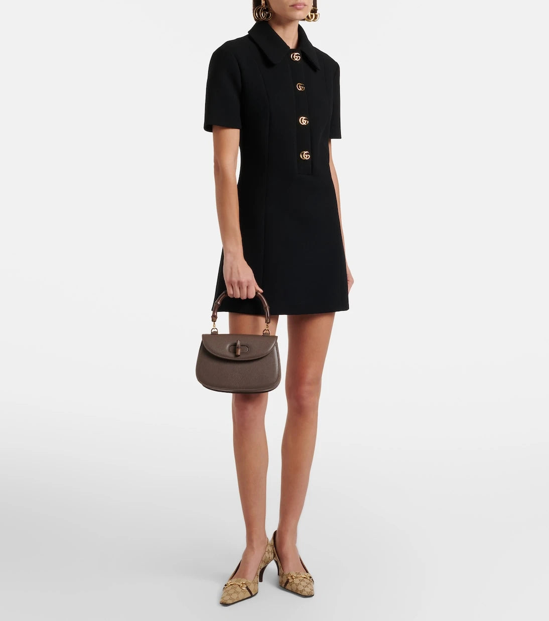 Gucci - Gucci Bamboo 1947 Small leather top-handle bag