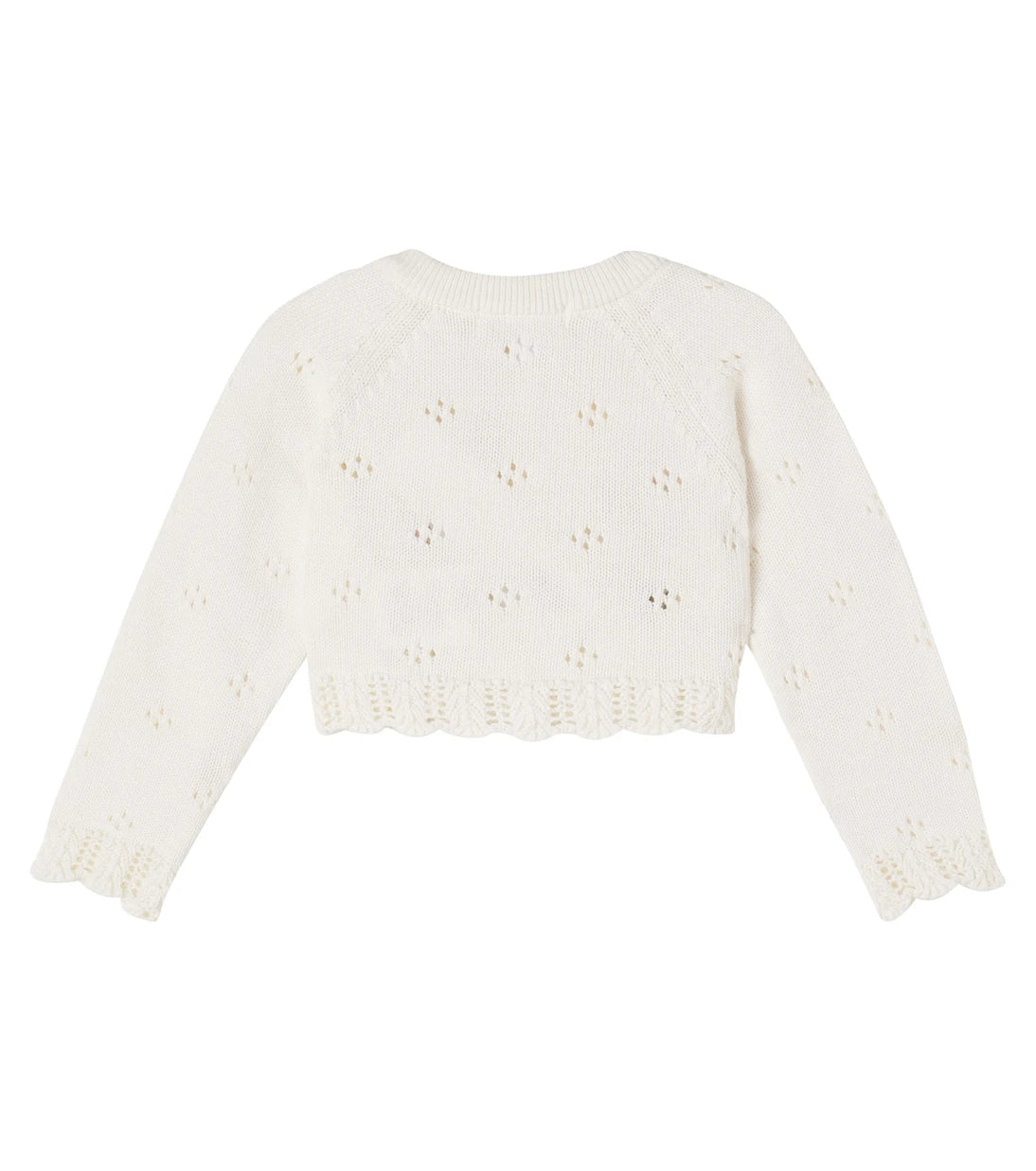 Patachou - Baby floral embroidered cotton cardigan