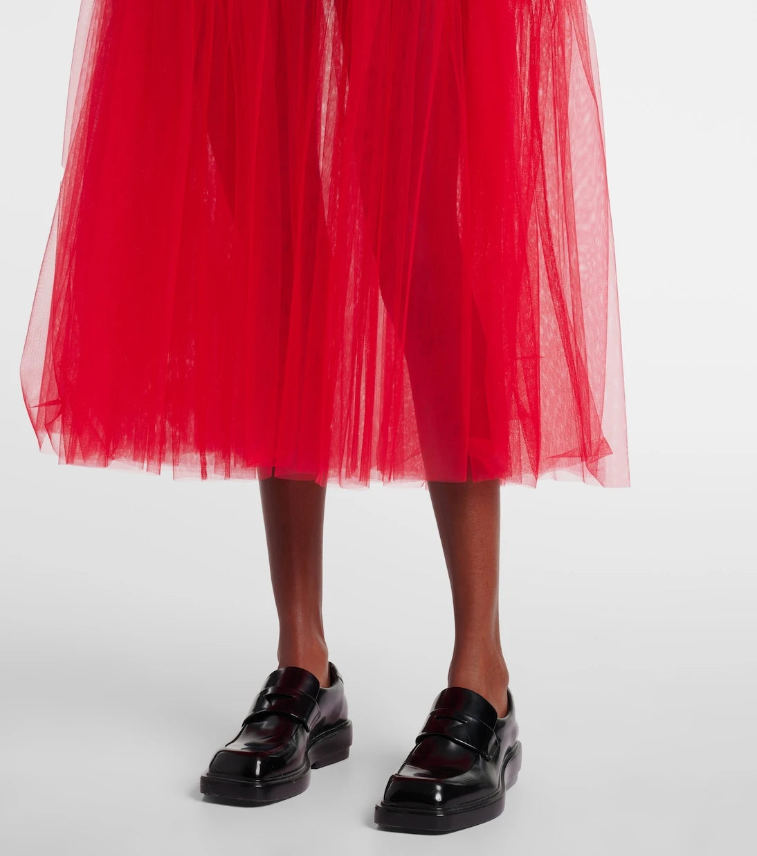 Noir Kei Ninomiya - Sheer tulle maxi dress