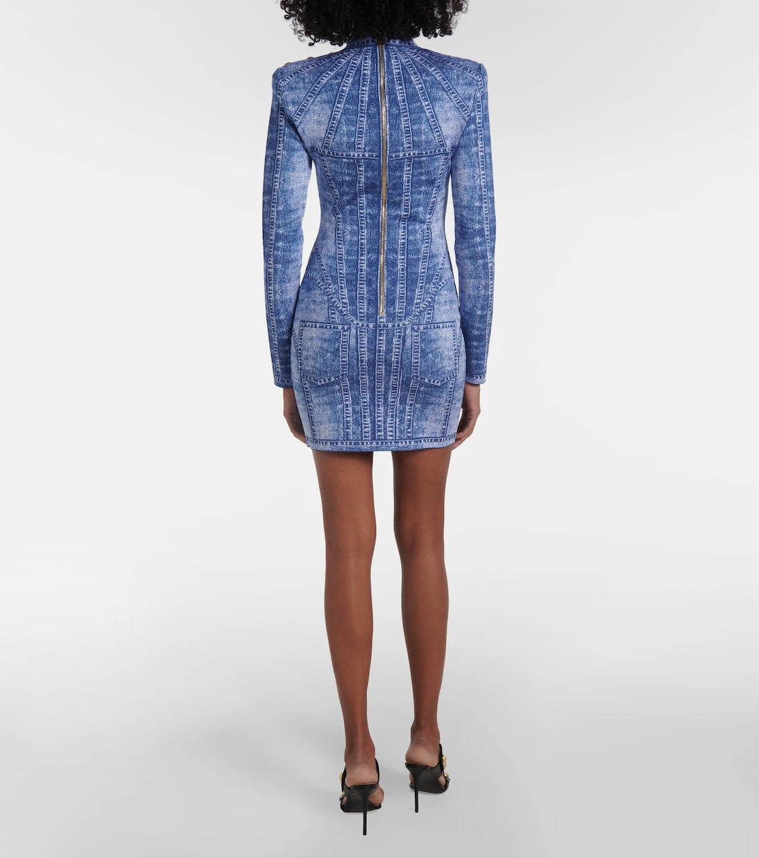 Balmain - Trompe l'œil jacquard minidress