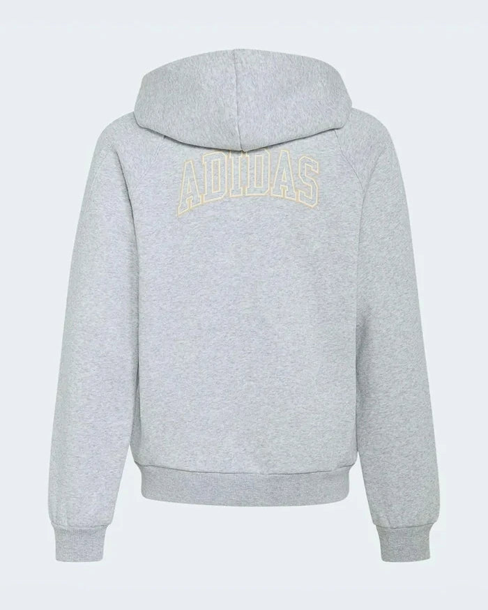 adidas çocuklar için pamuklu fermuarlı kapüşonlu sweatshirt