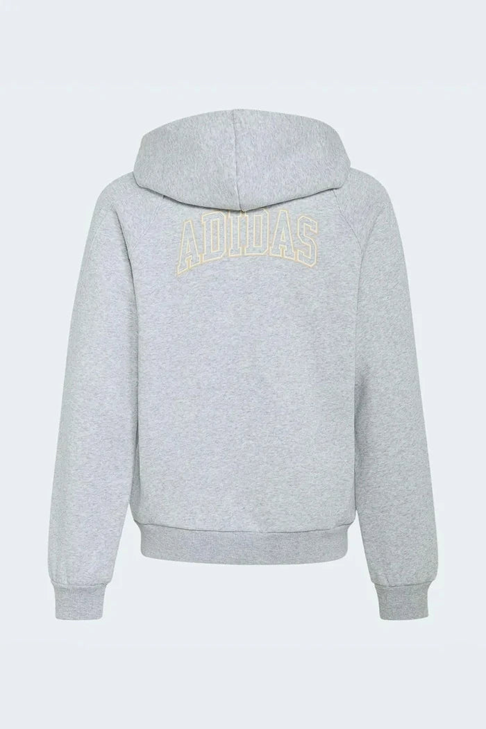 adidas çocuklar için pamuklu fermuarlı kapüşonlu sweatshirt