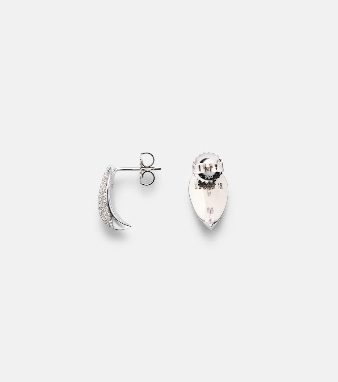 Suzanne Kalan - 18kt white gold earrings with diamonds