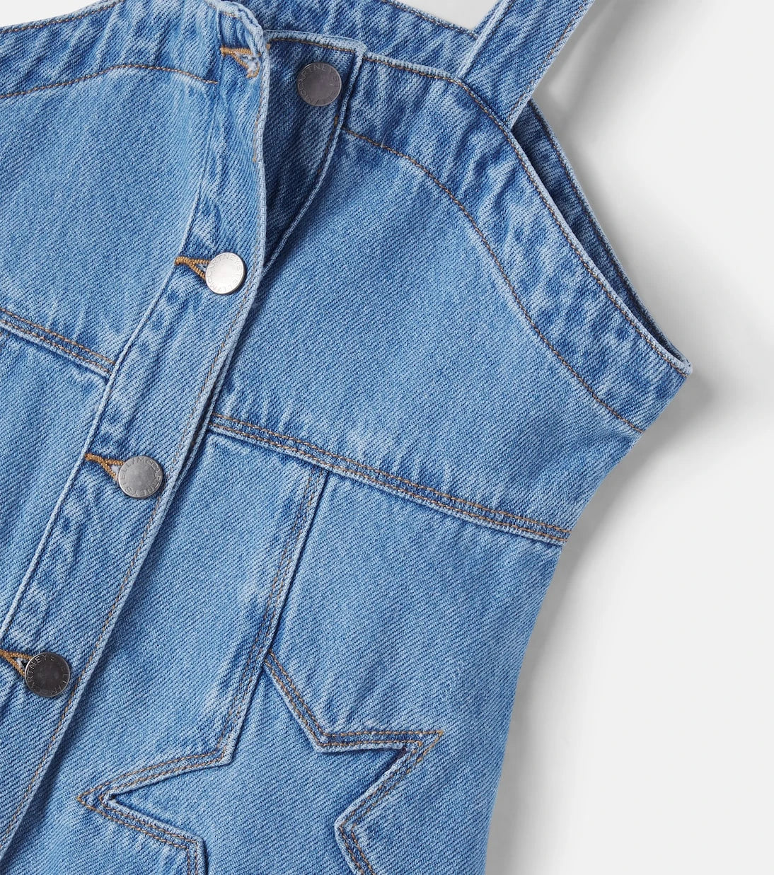 Stella McCartney Kids - Embroidered denim dress