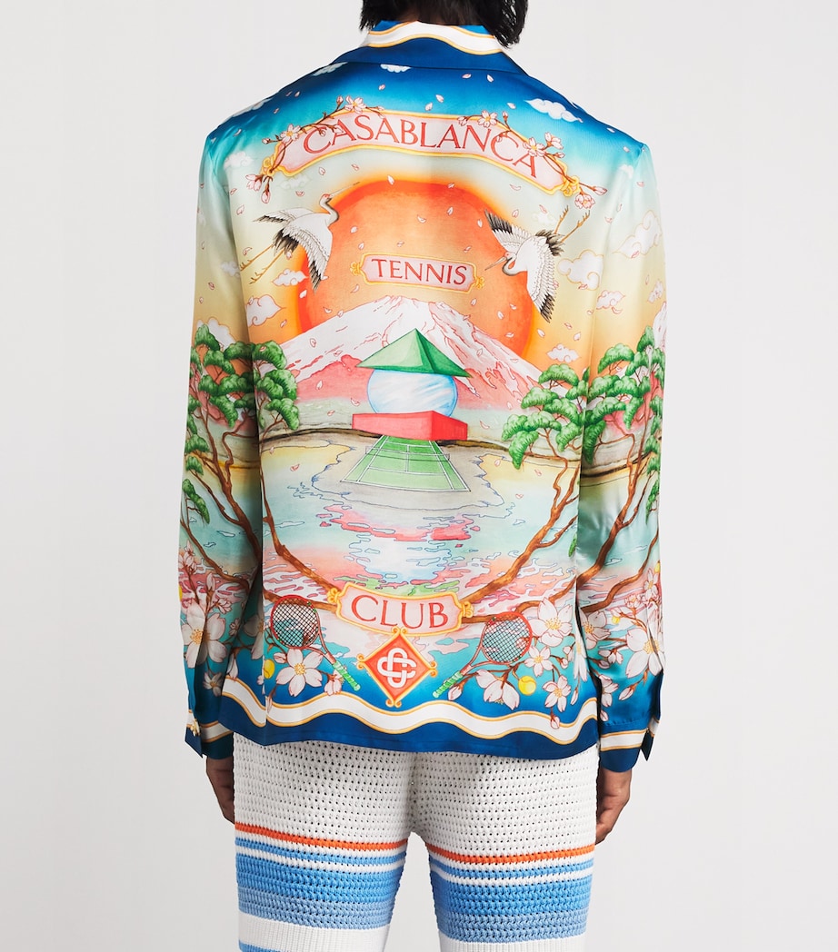 Silk Tennis Club Print Shirt