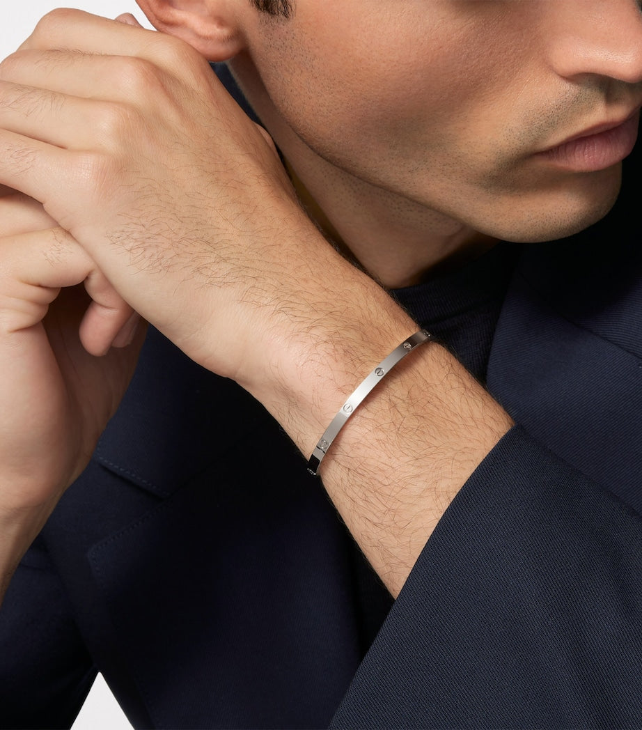 LOVE Small White Gold Bracelet