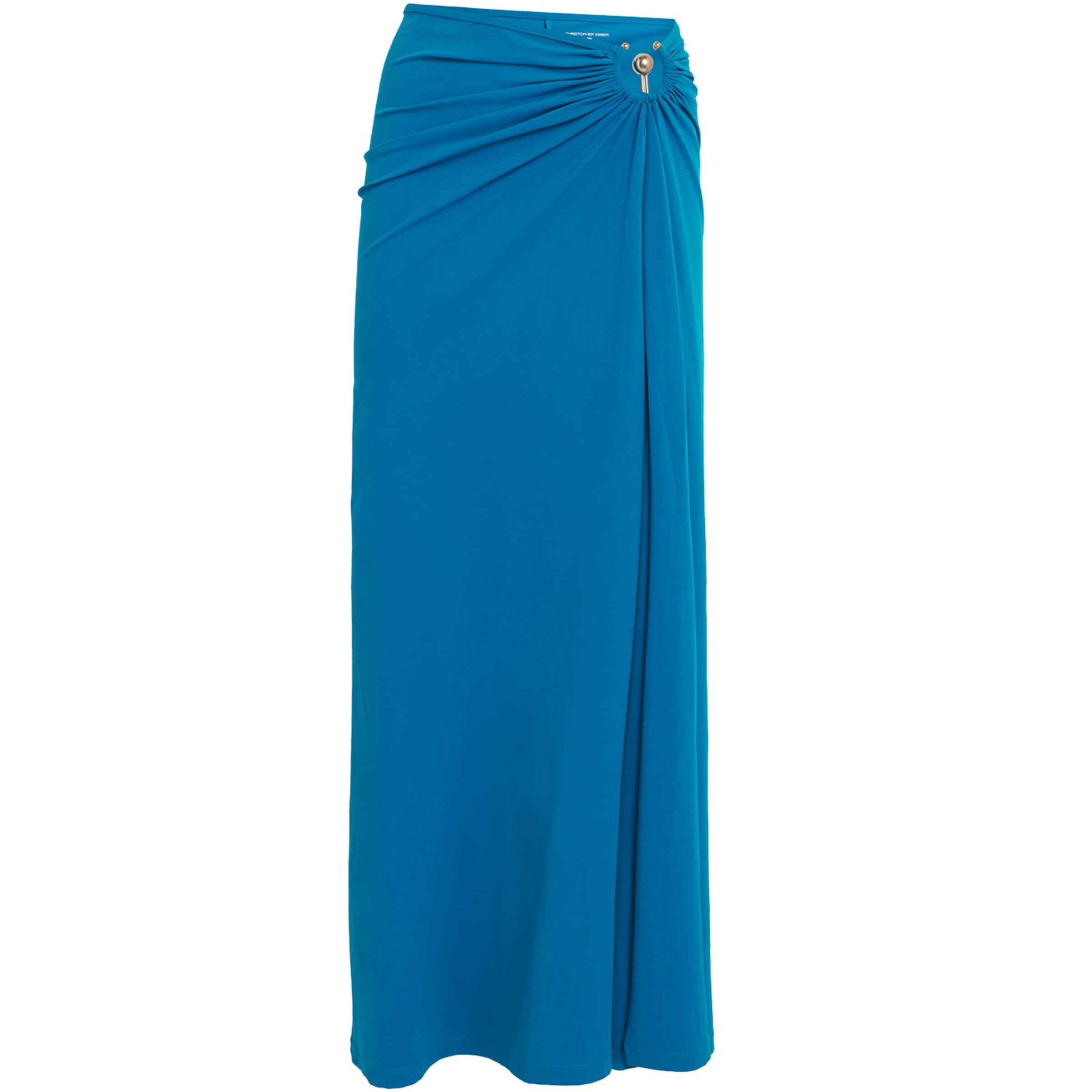 Blue Cut-Out Orbit Maxi Skirt
