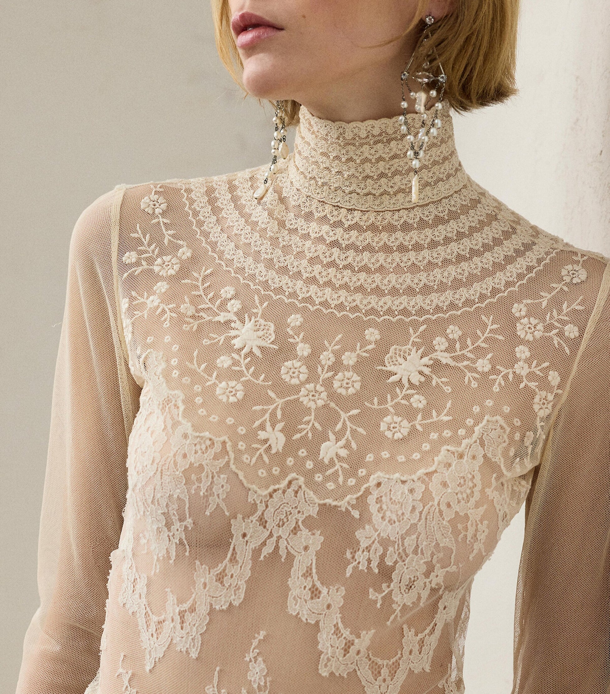 White Delilah Embellished Top