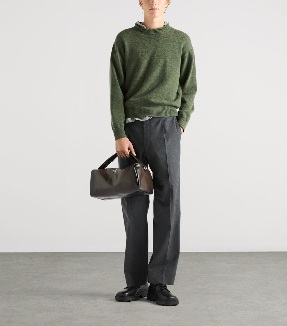 Green Re-Cashmere Crewneck Sweater