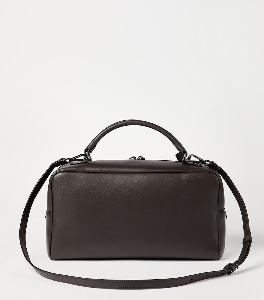 Leather Explorer Boston Top-Handle Bag