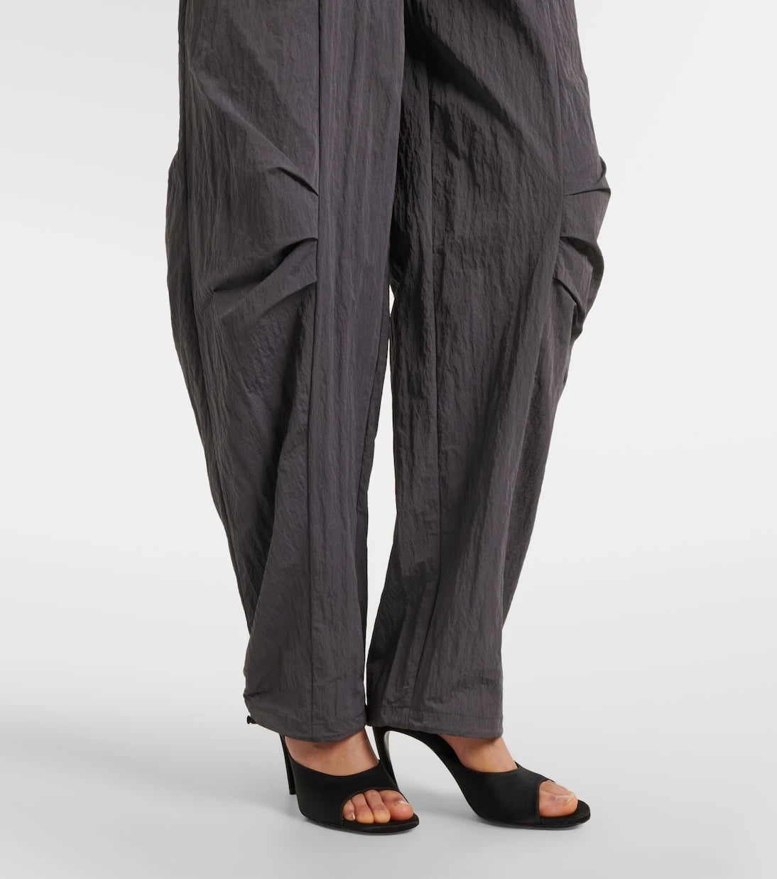 Rotate - Paneled barrel-leg pants