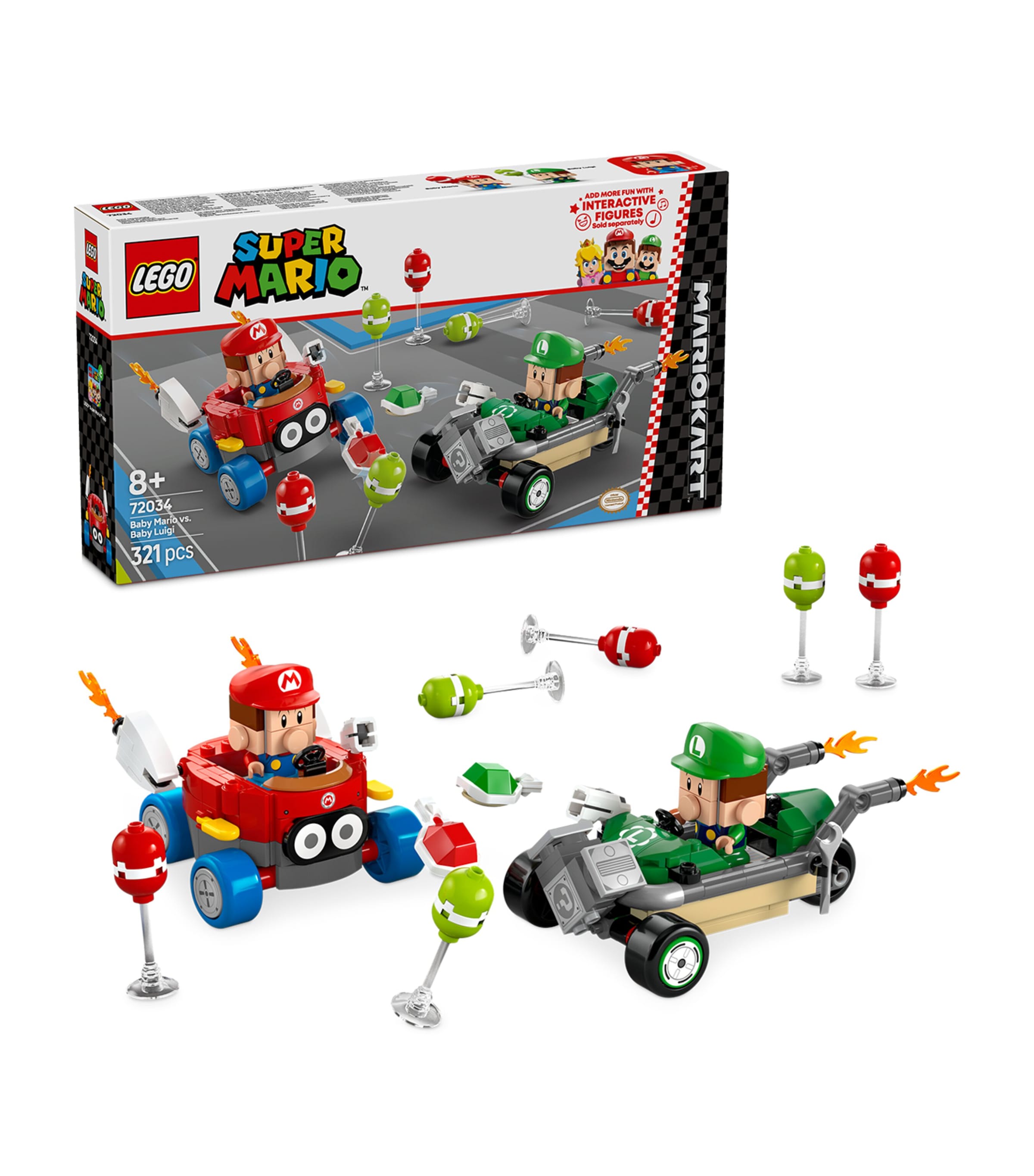 Mario Kart Baby Mario vs. Baby Luigi Set 72034