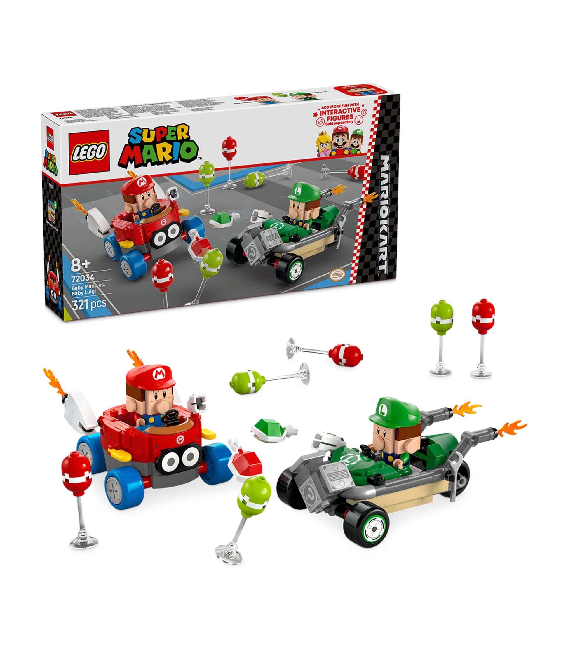 Mario Kart Baby Mario vs. Baby Luigi Set 72034