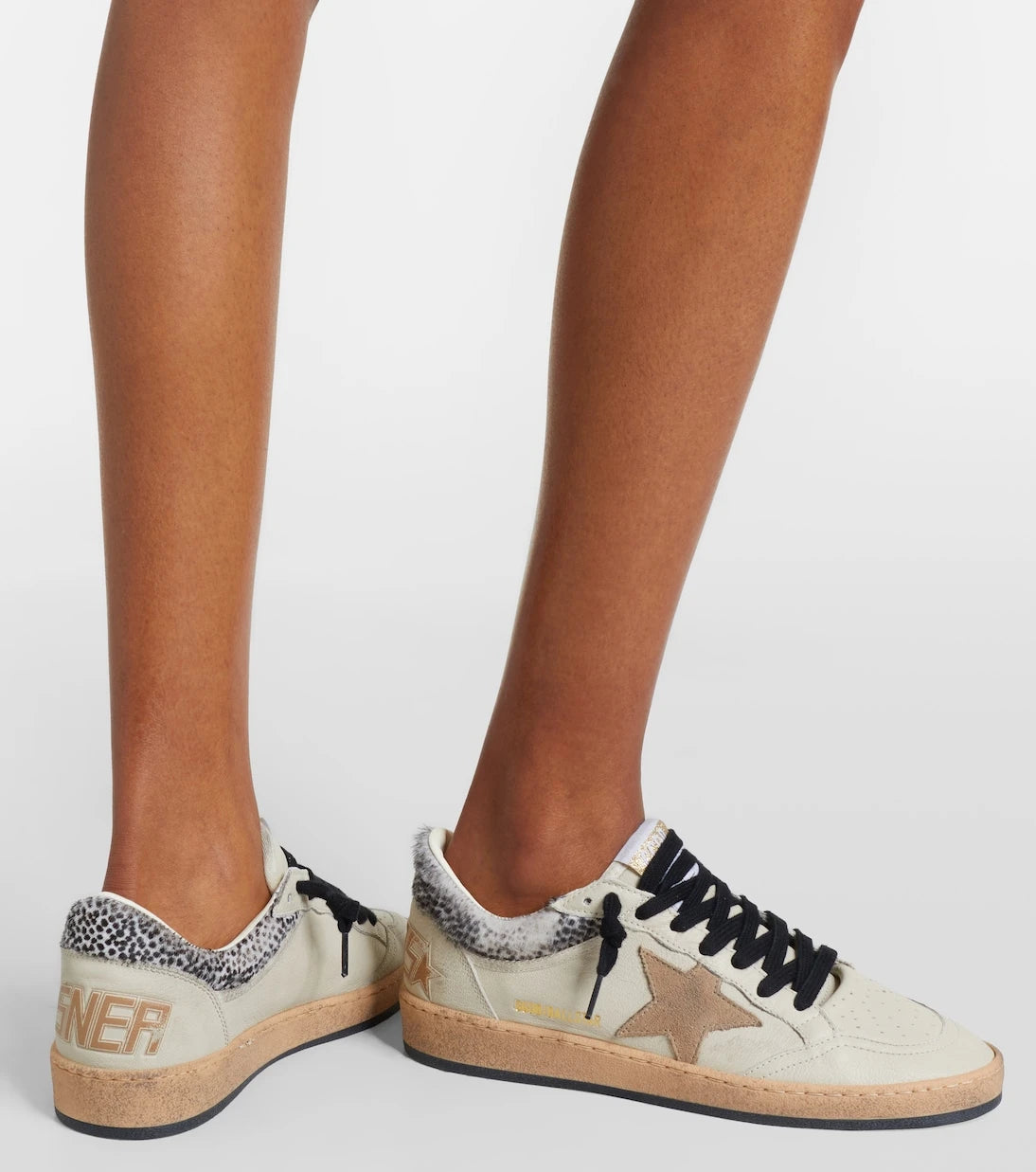 Golden Goose - Ball Star leopard-print leather sneakers