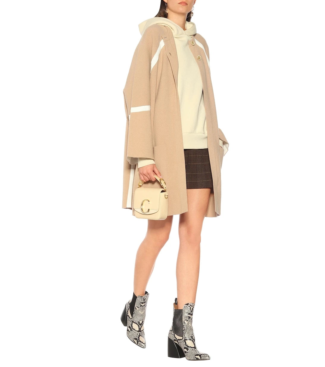 Chloé - Wave snake-effect ankle boots
