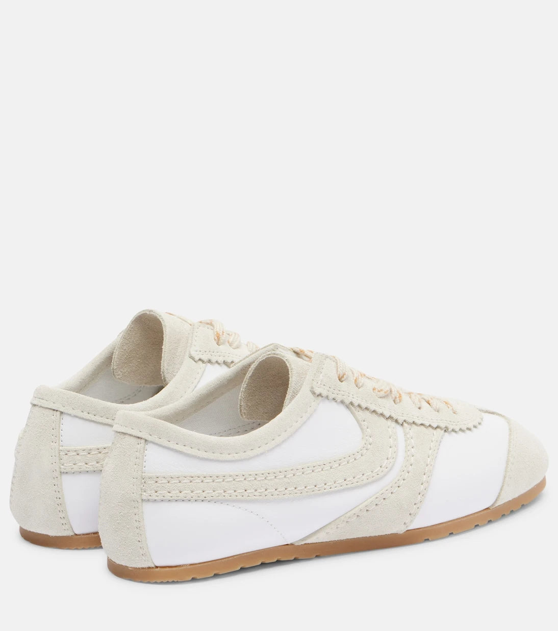 Dries Van Noten - Suede-trimmed leather sneakers