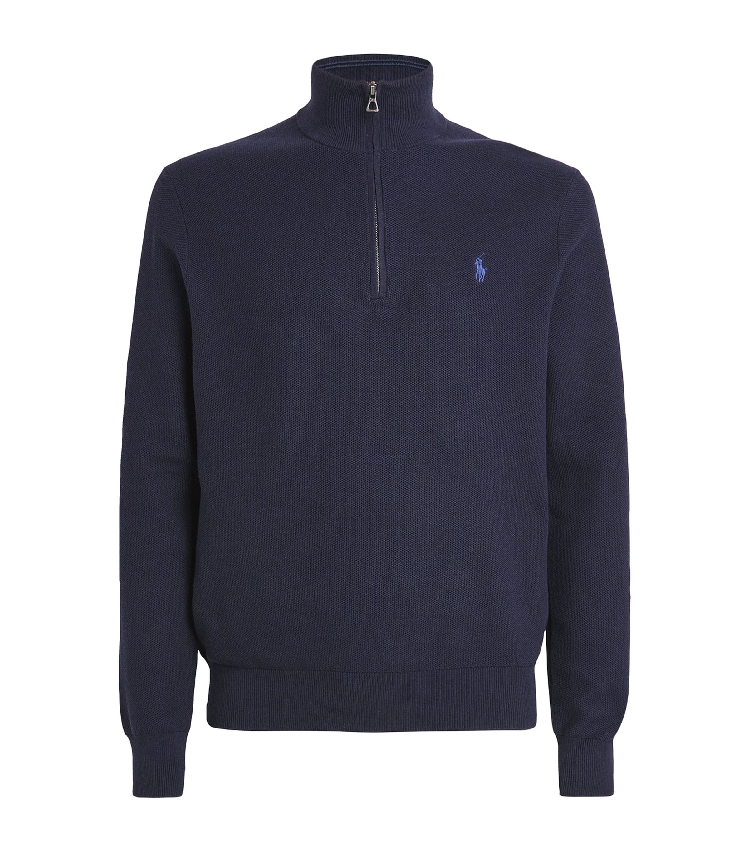 Polo Ralph Lauren Navy Cotton Quarter-Zip Sweatshirt