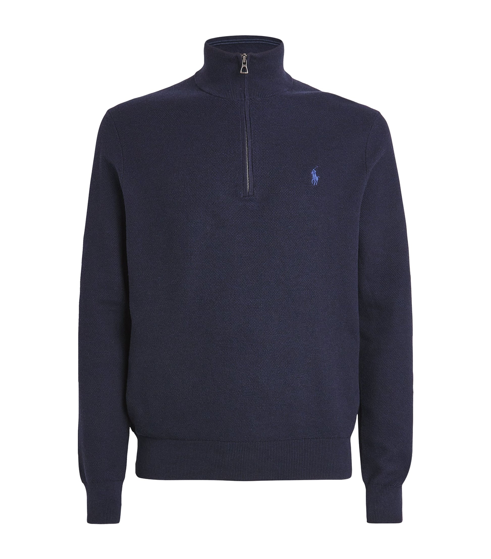 Polo Ralph Lauren Navy Cotton Quarter-Zip Sweatshirt