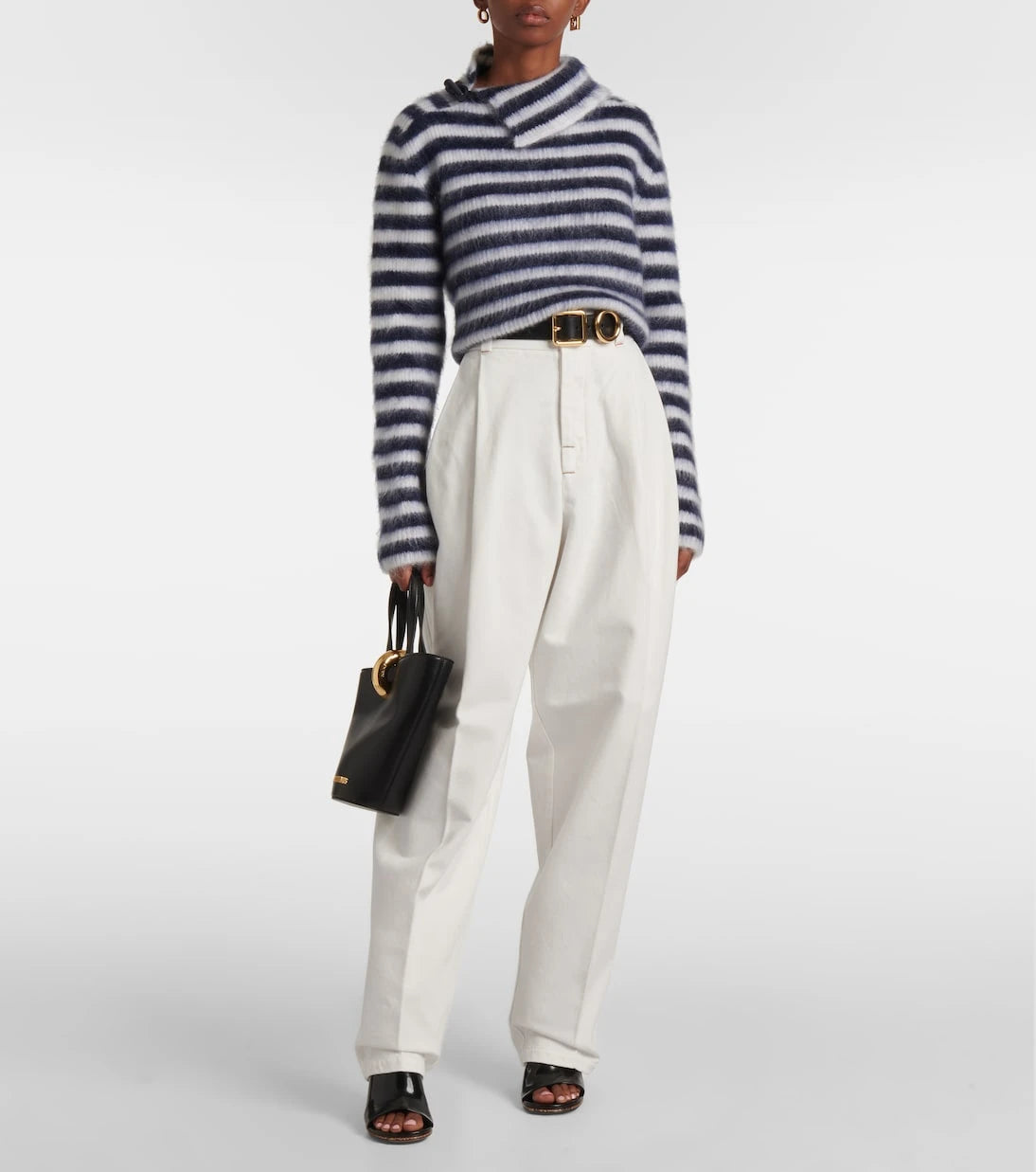 Jacquemus - بنطلون جينز Curzio De-Nîmes بقصّة عالية الخصر