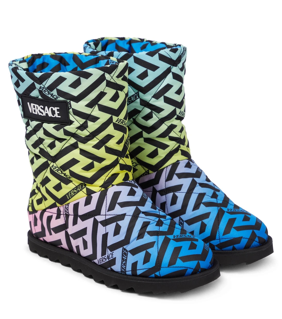 Versace Kids - La Greca quilted boots