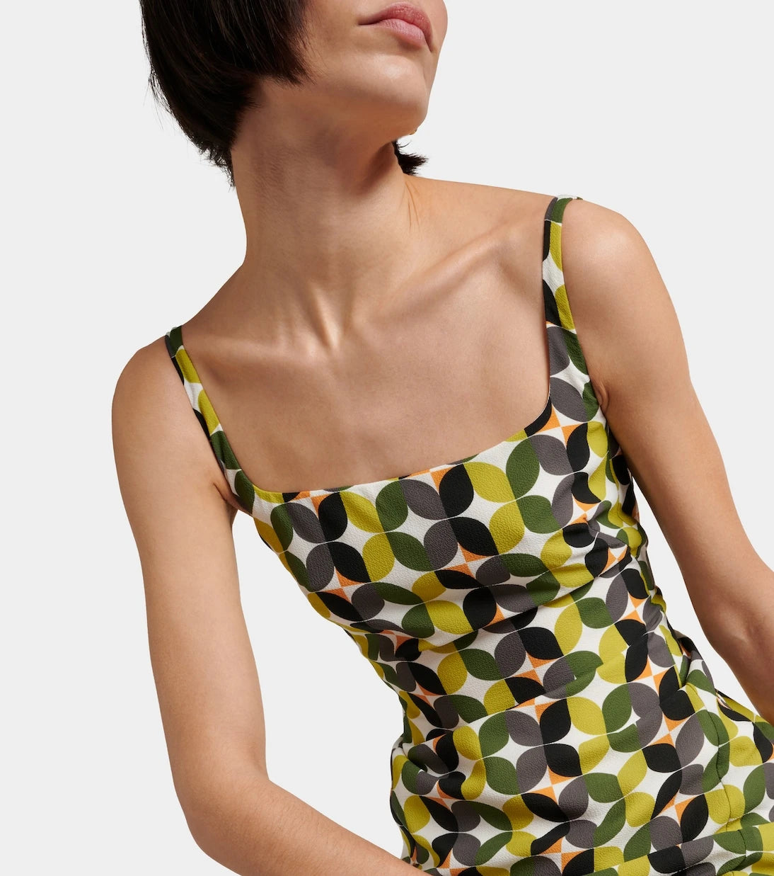 Dries Van Noten - فستان ميدي من الكريب المطبوع