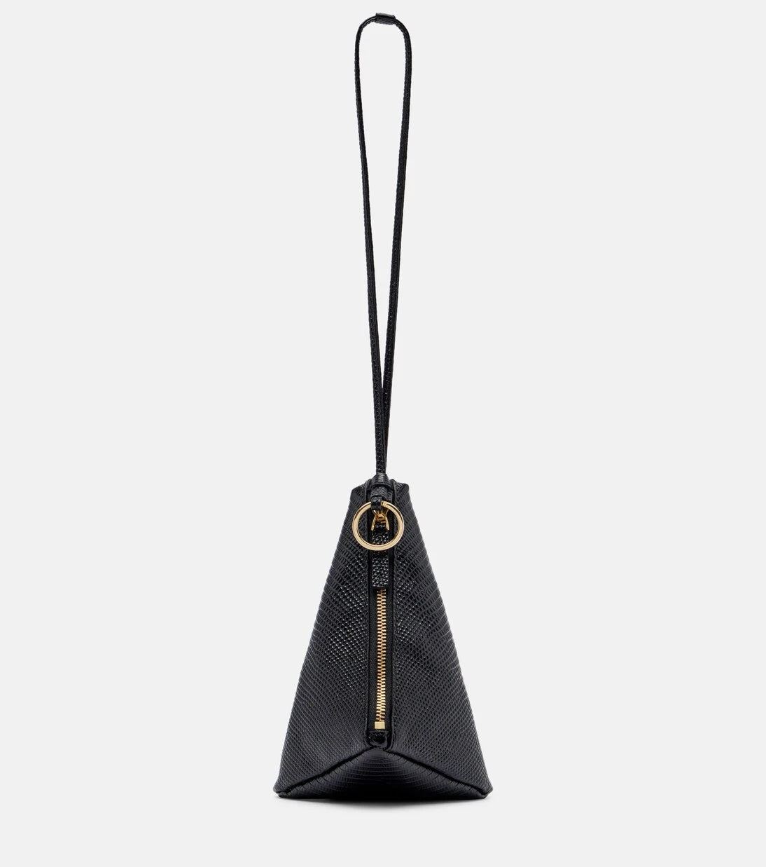 Calvin Klein Collection - Solida Mini snake-effect leather pouch with strap