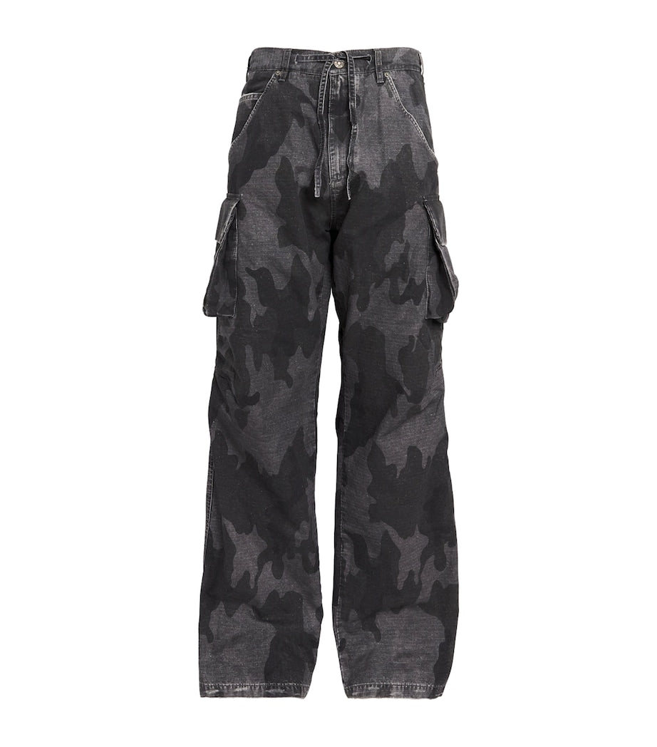 424 Cotton Ripstop Camouflage Print Cargo Trousers