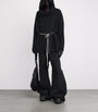 Rick Owens Black Cashmere Double-Faced Tunic Hoodie