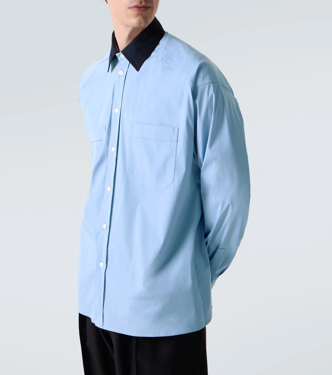 Plan C - Cotton-blend poplin shirt