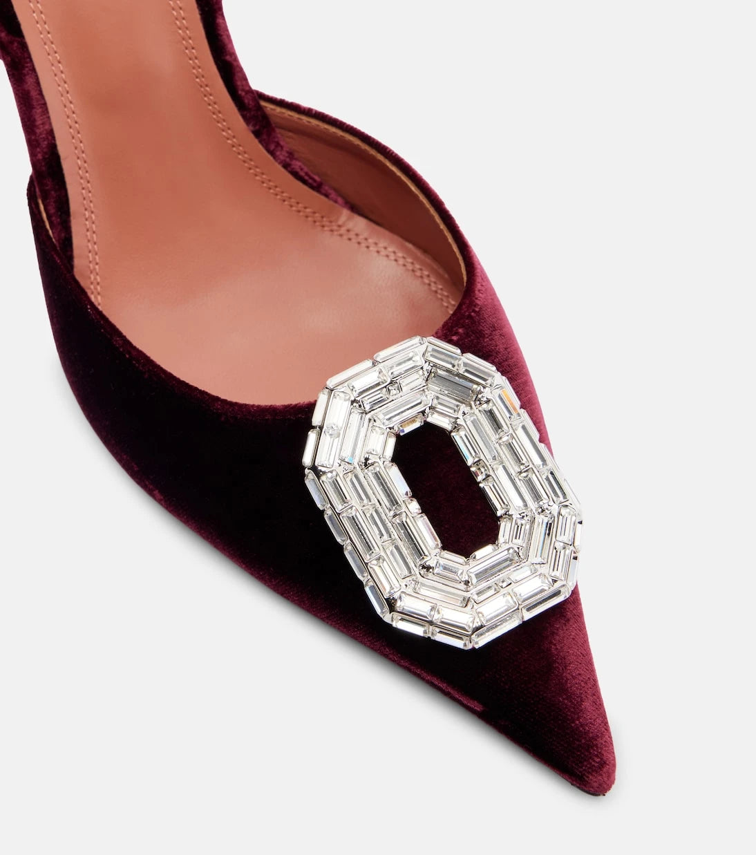 Amina Muaddi - Camelia 90 velvet slingback pumps