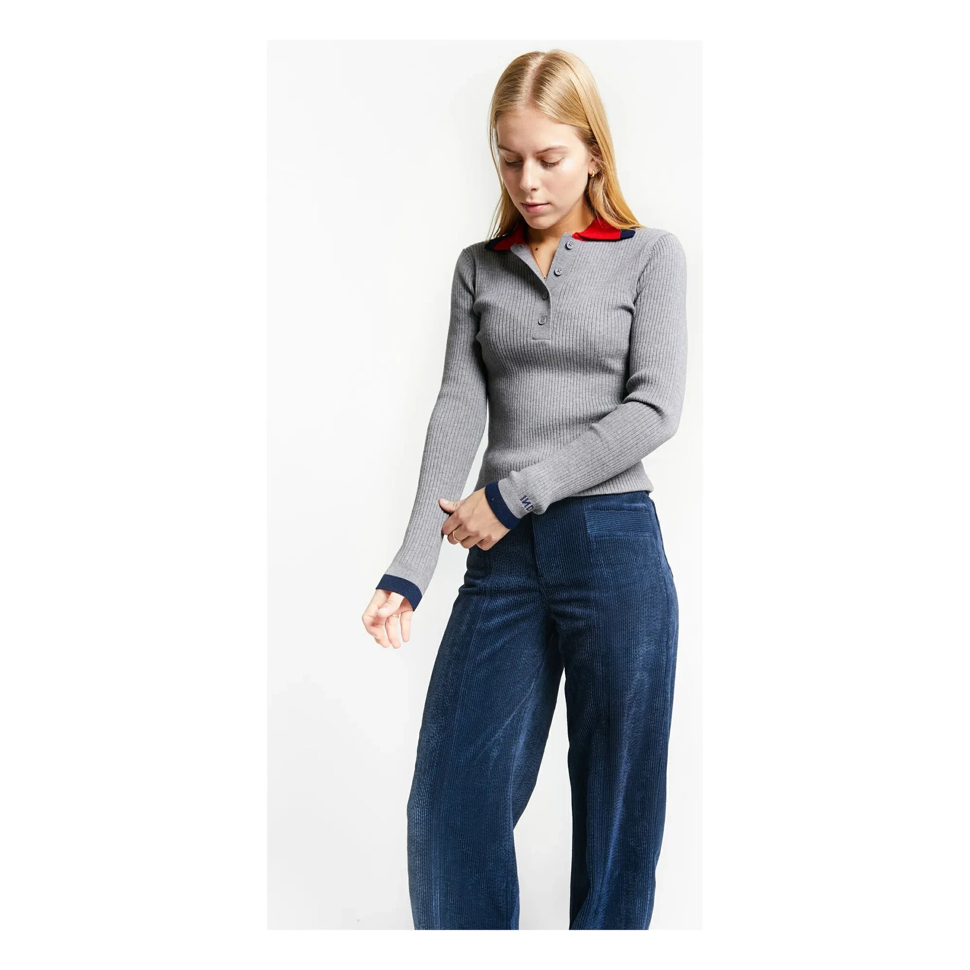 Indee - Polo Today sweater | Grey