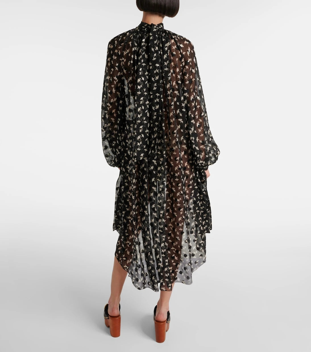 Chloé - Floral silk chiffon midi dress