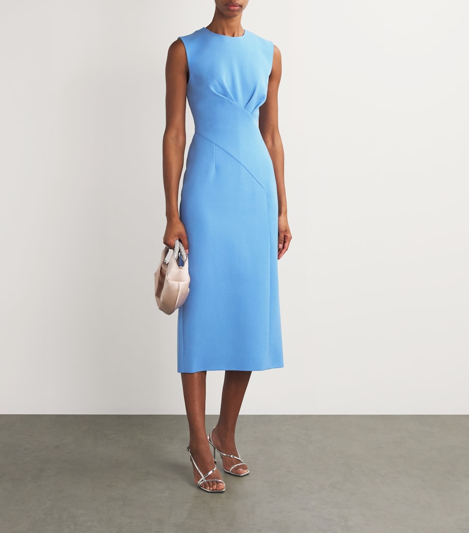 E.STOTT Blue Wool Mila Midi Dress