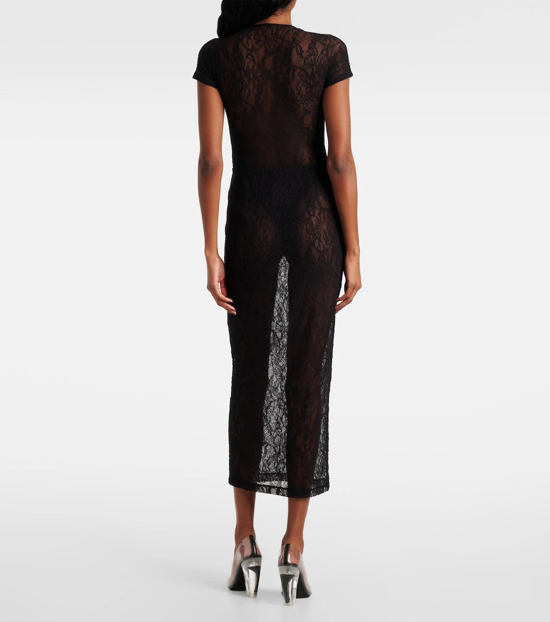 Wardrobe.NYC - Sheer lace midi skirt