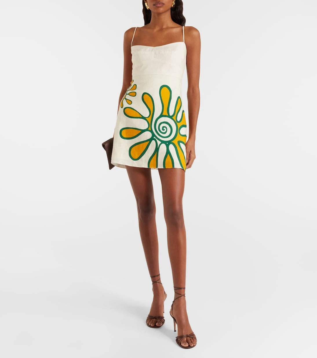 Cala de la Cruz - Lucca printed linen minidress