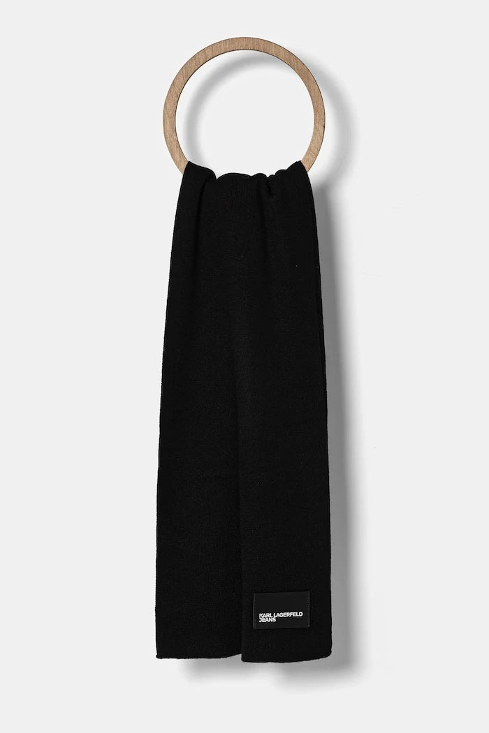 Шапка и шал с вълна Karl Lagerfeld Jeans