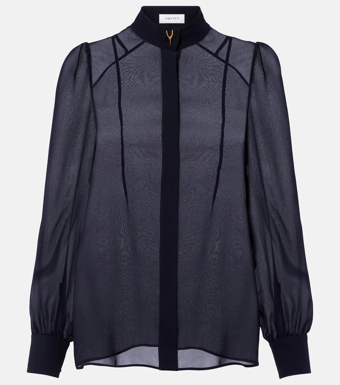 McQueen - Wishbone silk crêpe de chine shirt
