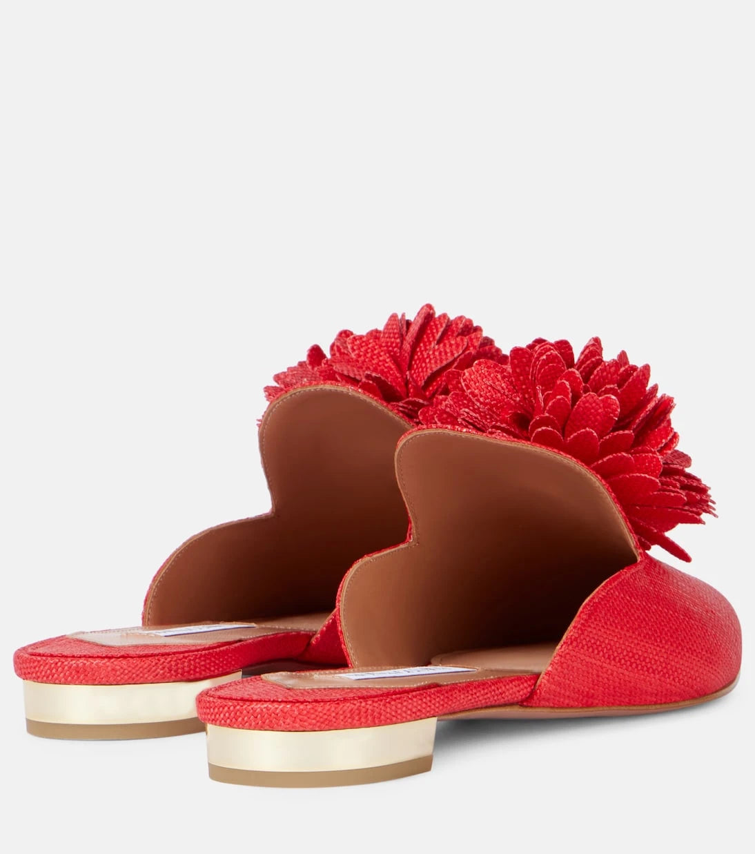 Aquazzura - حذاء ميولز مزين بتطريز الكوتور