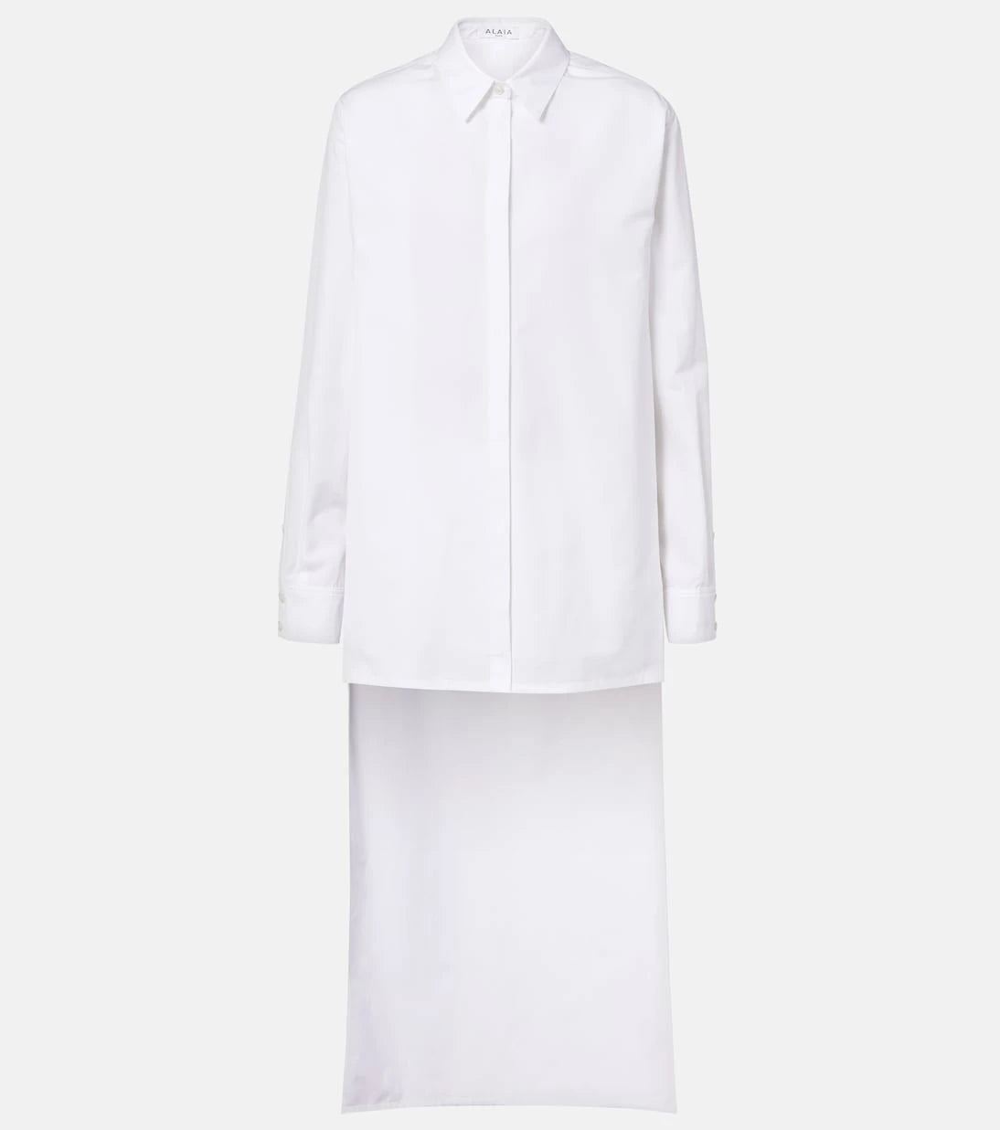 Alaïa - Asymmetric cotton poplin shirt