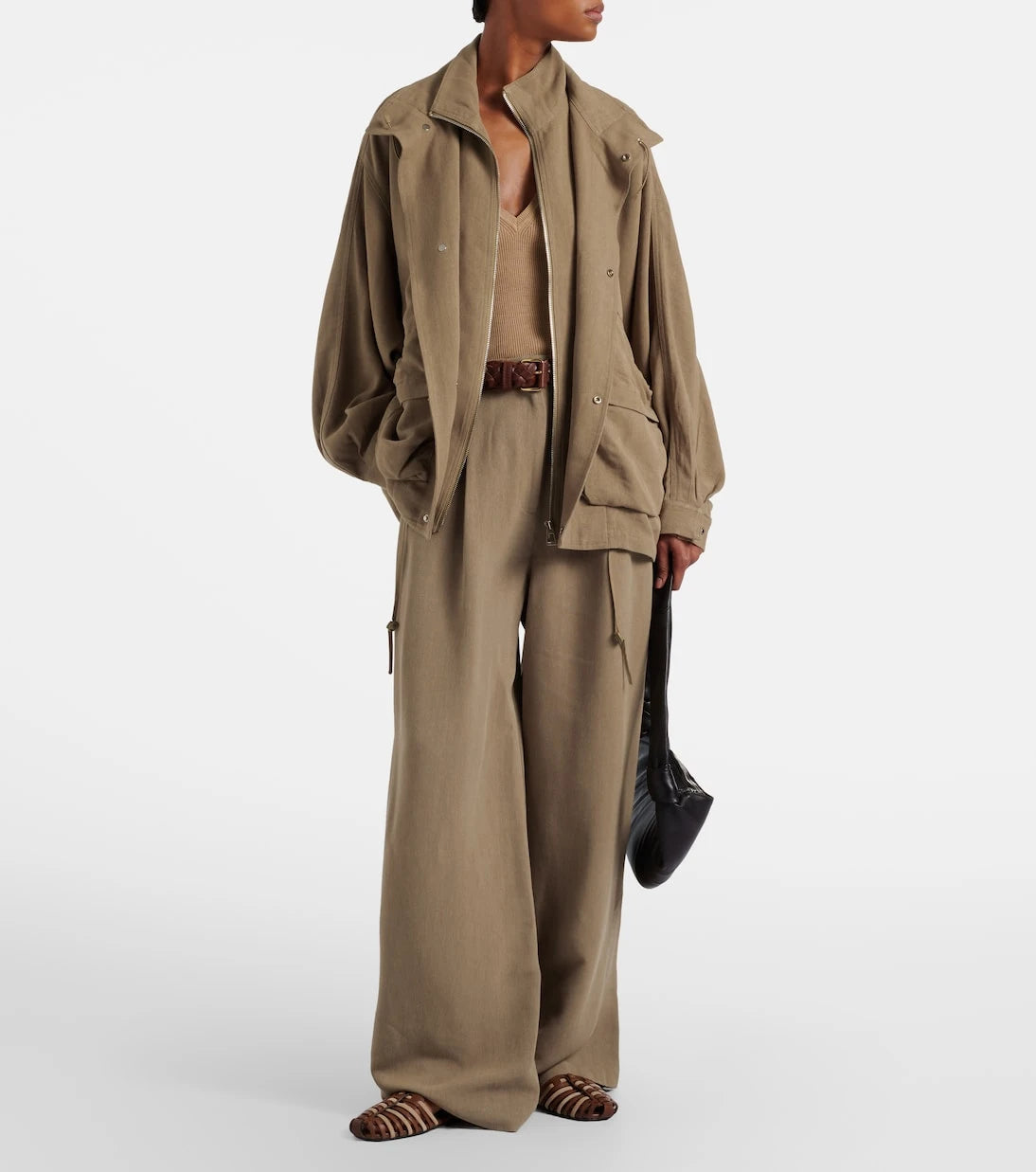 The Frankie Shop - Marfa pleated wide-leg pants