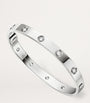 White Gold and Diamond LOVE Bangle